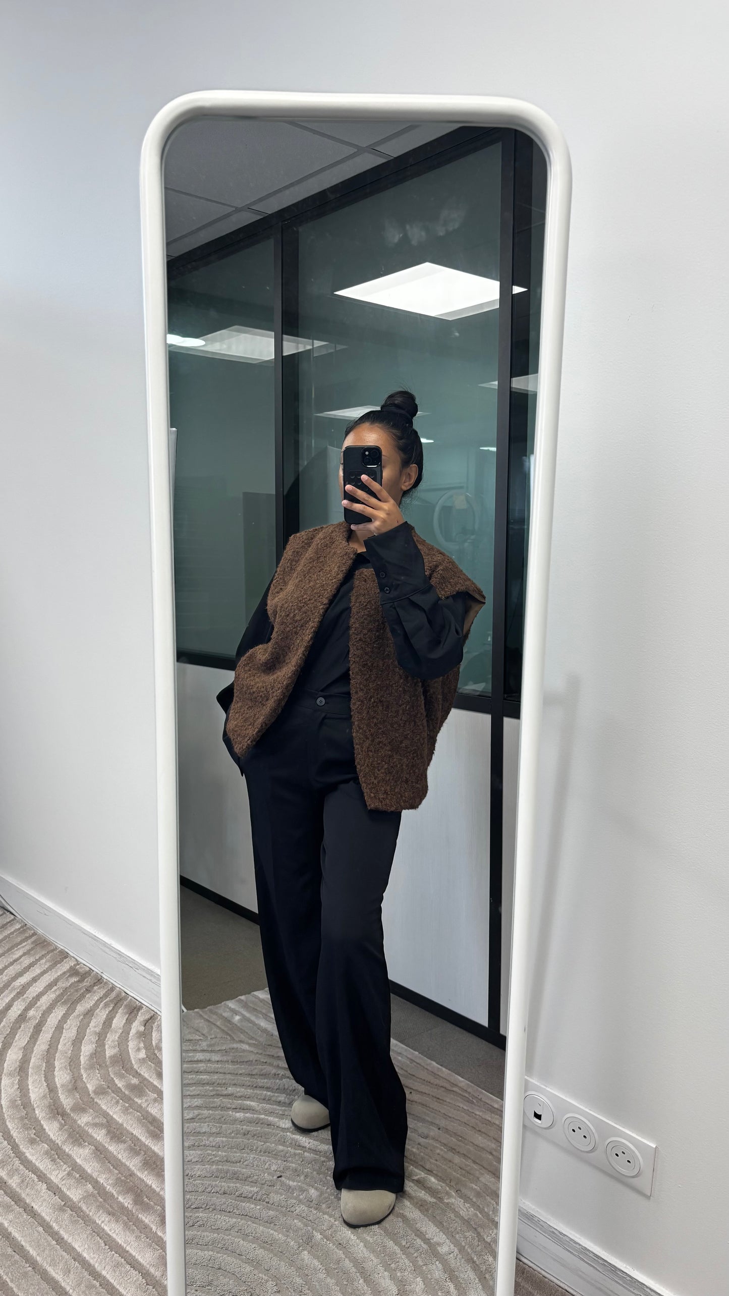 Veste façon laine sans manches
