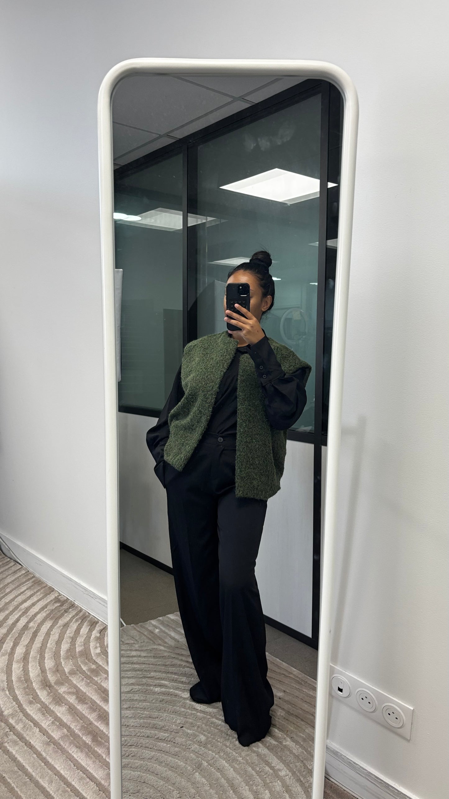 Veste façon laine sans manches